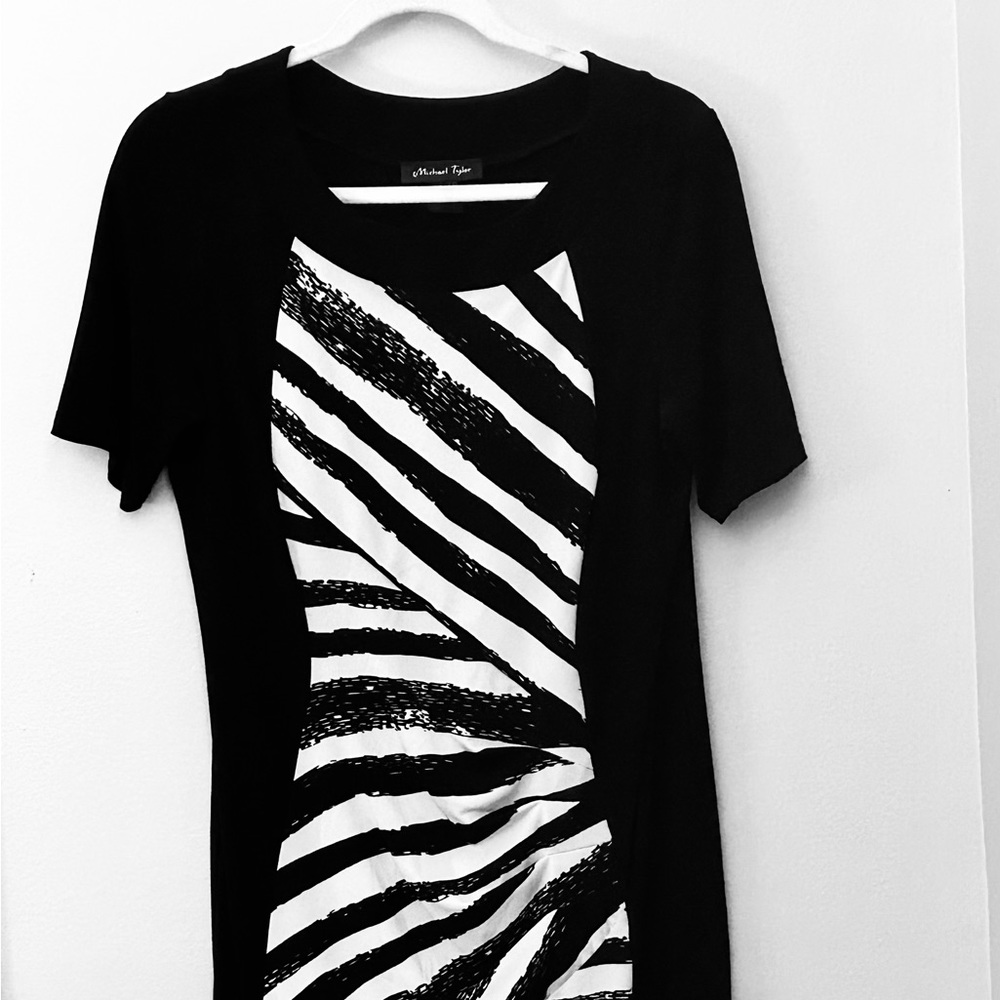 Michael Tyler Black & White XS Cocktail Dress